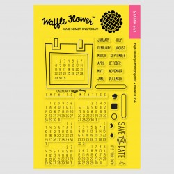 Waffle Flower Calendar Planner stamp set